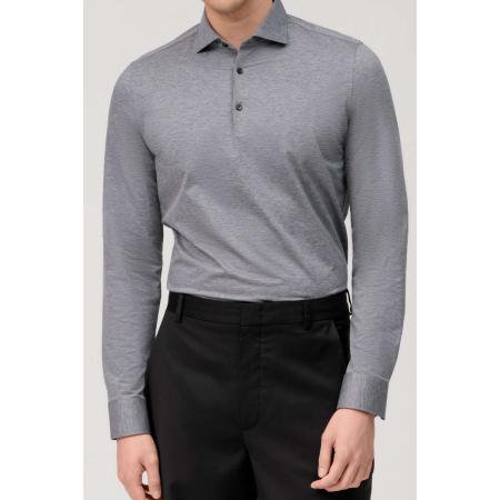 OLYMP Level Five 24/Seven Jersey shirt grijs, Effen
