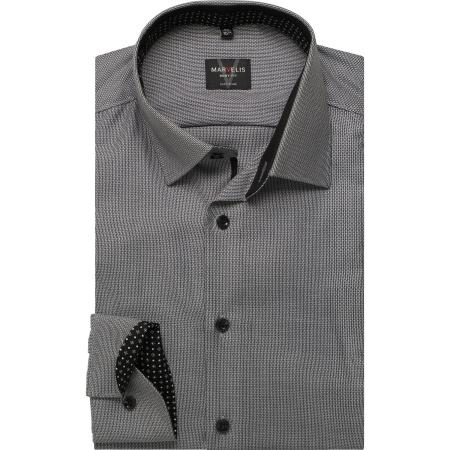 Marvelis Overhemd zwart, Faux-uni