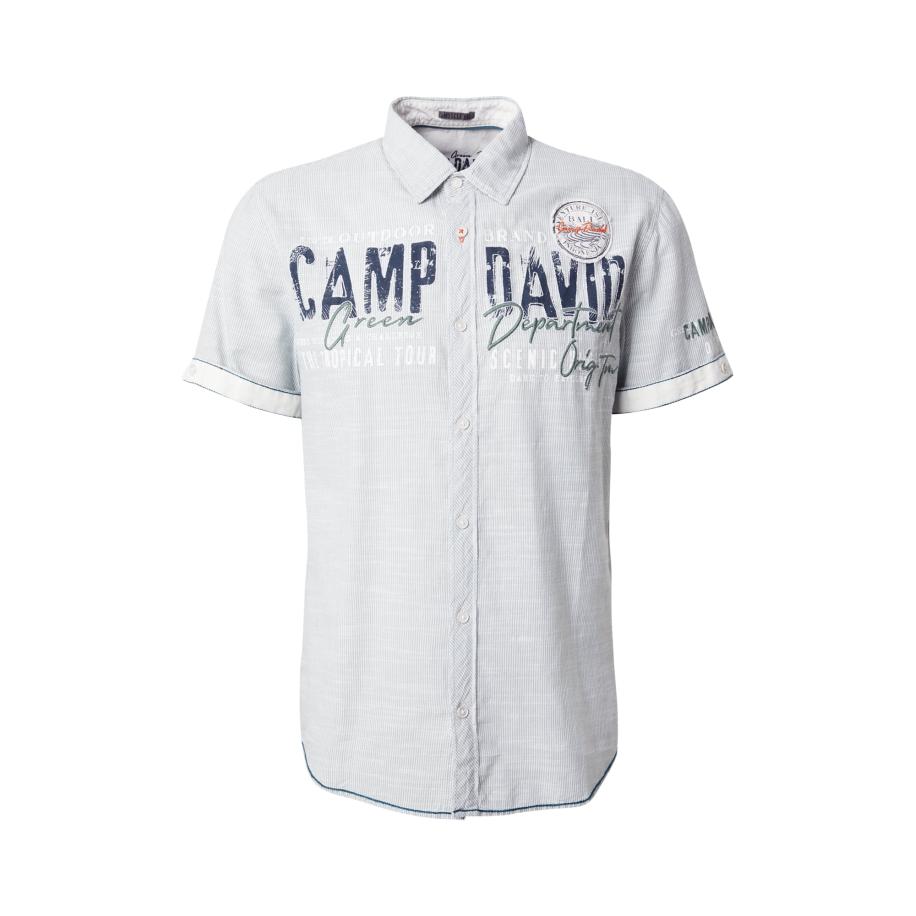 Camp David CAMP DAVID Overhemd navy / pastelgroen / rood / wit -
