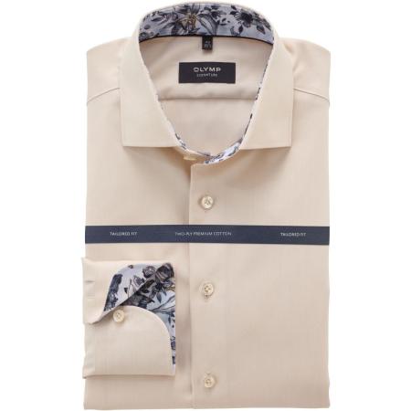 OLYMP SIGNATURE Overhemd beige, Faux-uni