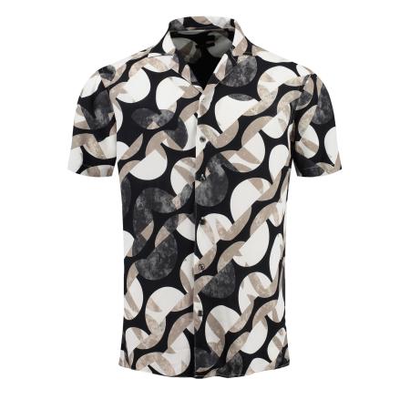 Key Largo Key Largo Overhemd beige / grijs / zwart / wit