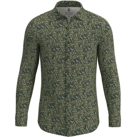 Desoto Overhemd Kent Bladeren Groen
