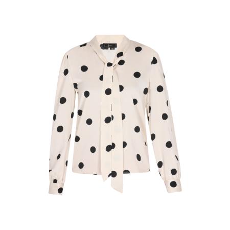 Faina faina Blouse zwart / parelwit