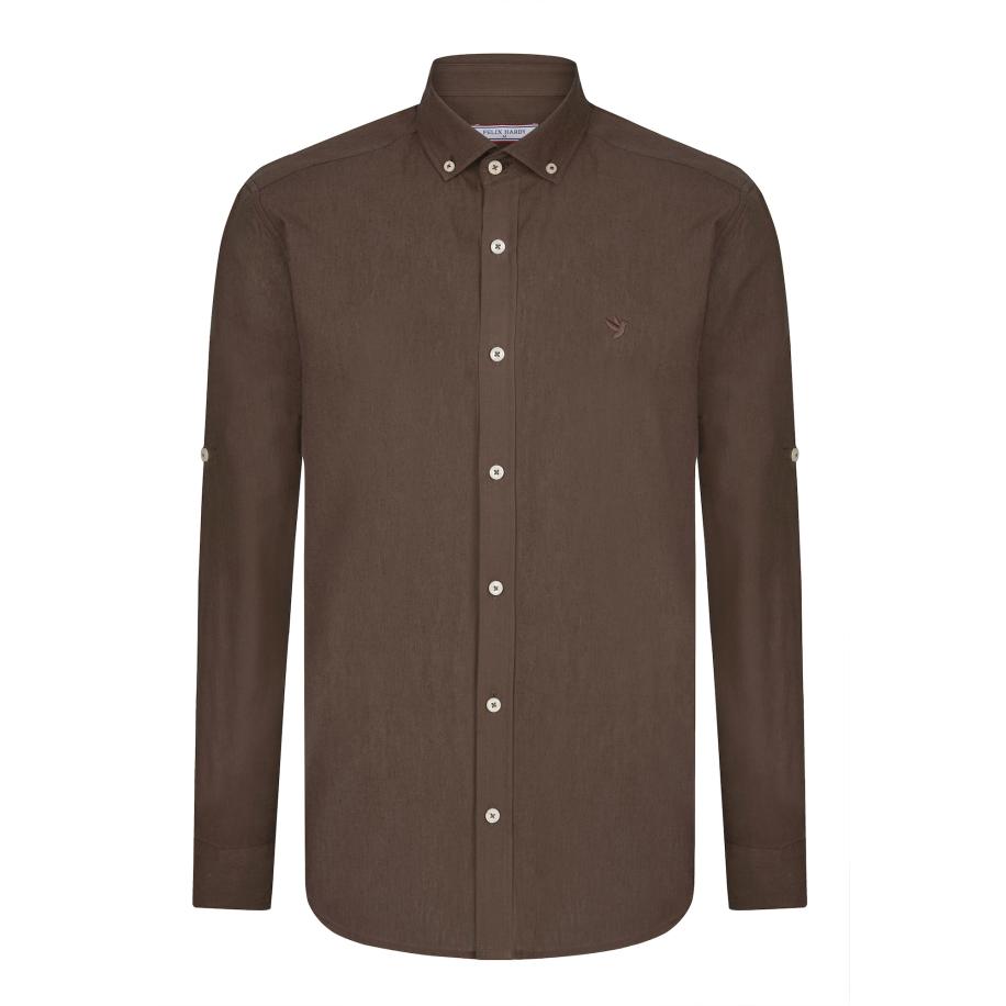 Felix Hardy Felix Hardy Overhemd bruin -