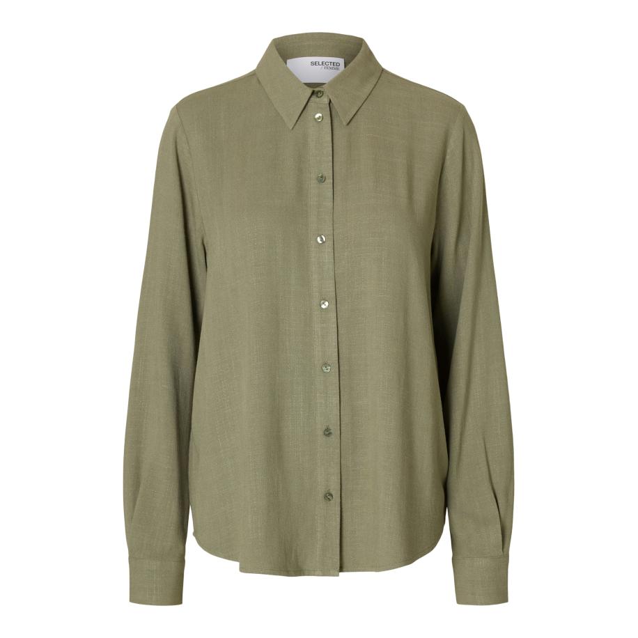 Selected SELECTED Blouse SLFViva olijfgroen -