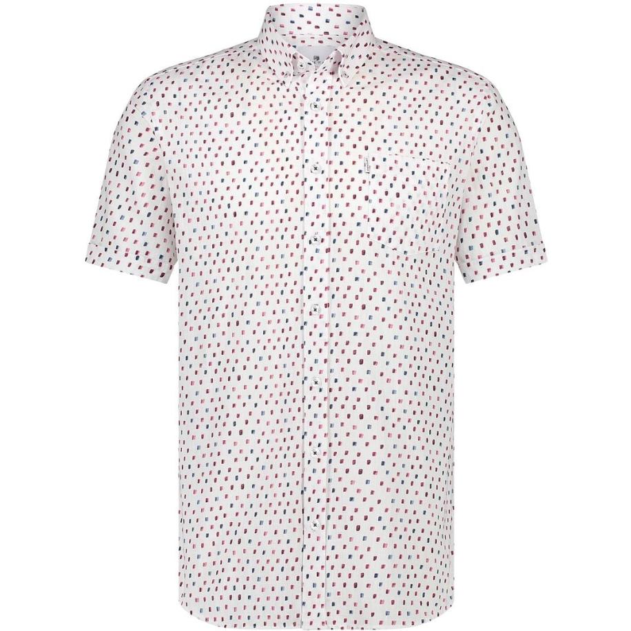 State Of Art Short Sleeve Overhemd Print Wit Wit