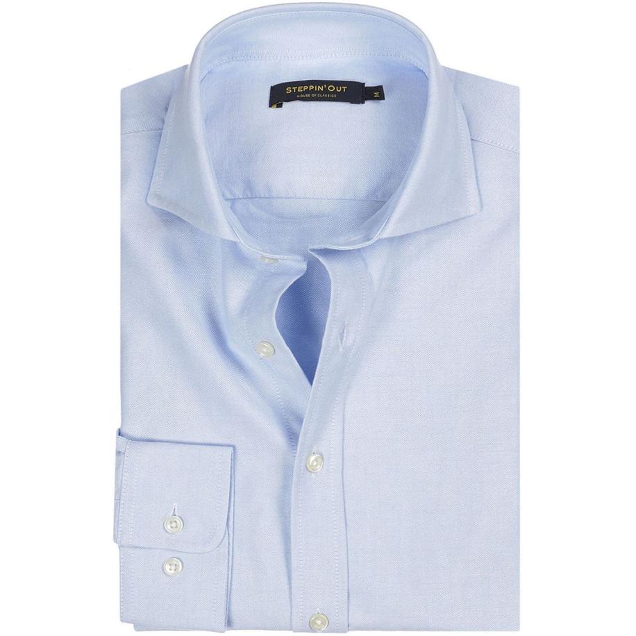 Steppin' Out Overhemd Oxford Lichtblauw Blauw