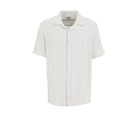 WE Fashion WE Fashion Overhemd zwart / offwhite