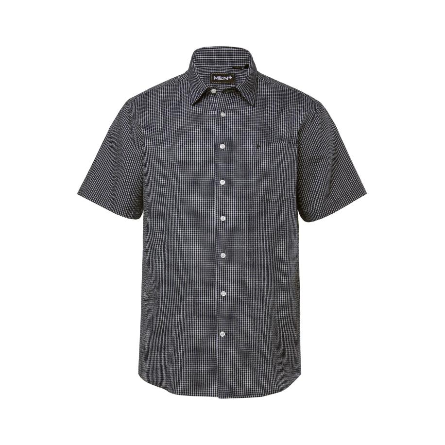 men plus Men Plus Overhemd navy / pastelblauw -