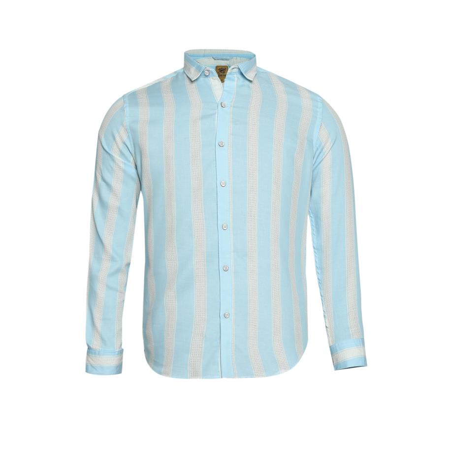 Campus Sutra Campus Sutra Overhemd lichtblauw / wit -