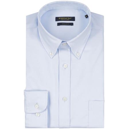 Steppin' Out Overhemd Twill Lichtblauw