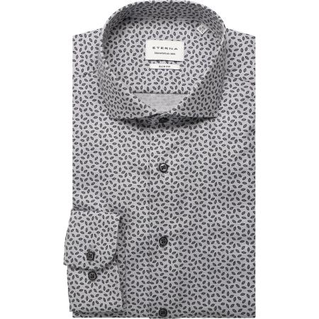 ETERNA Overhemd zilver, Bedrukt