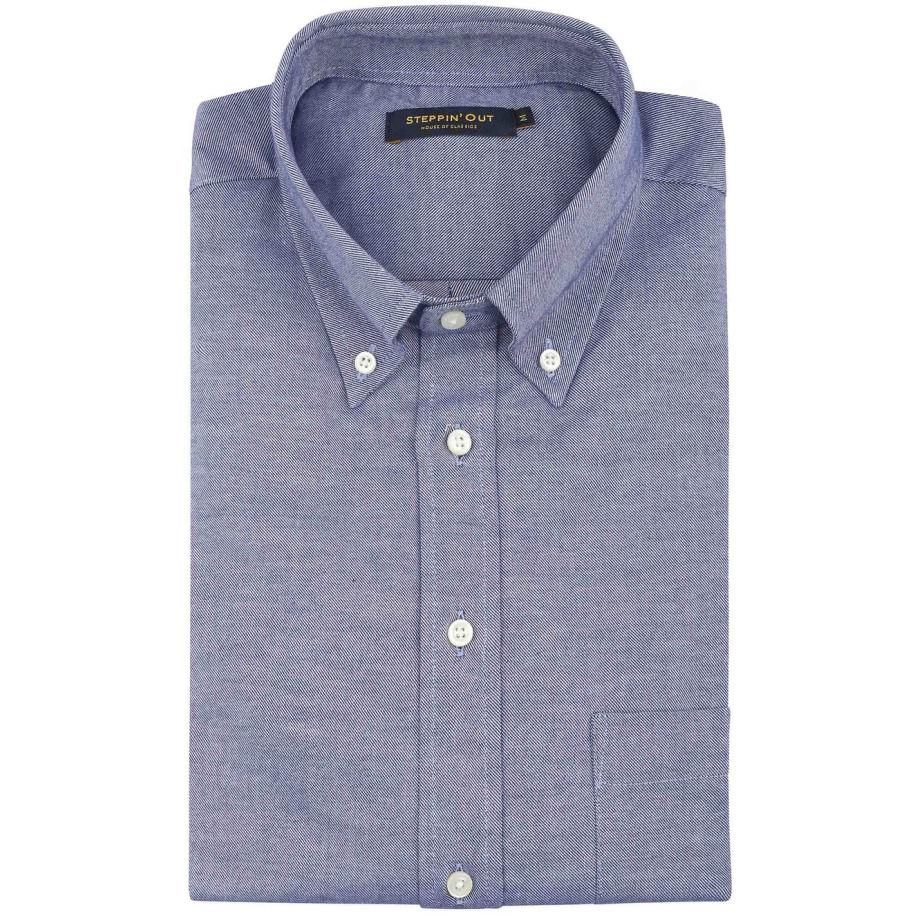 Steppin' Out Overhemd Twill Blauw Blauw