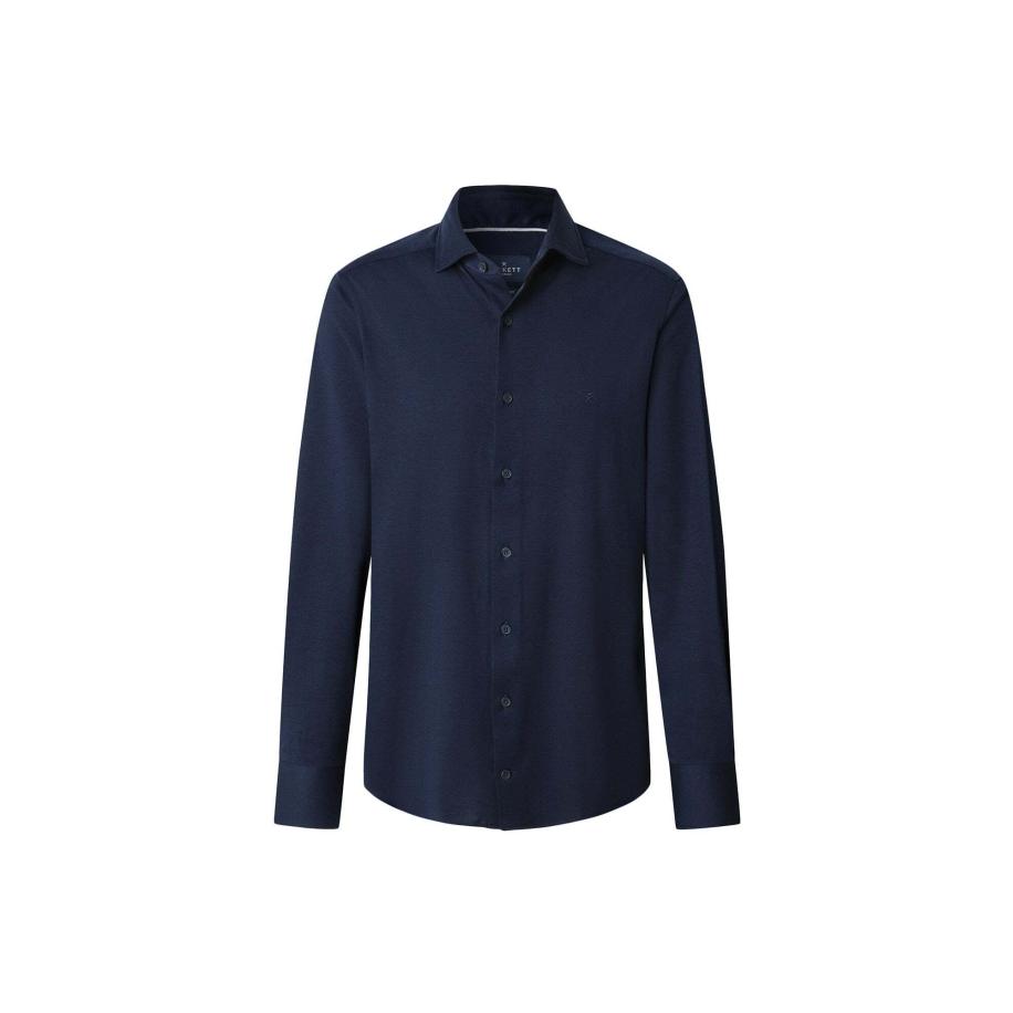 Hackett London Hackett London Overhemd nachtblauw -