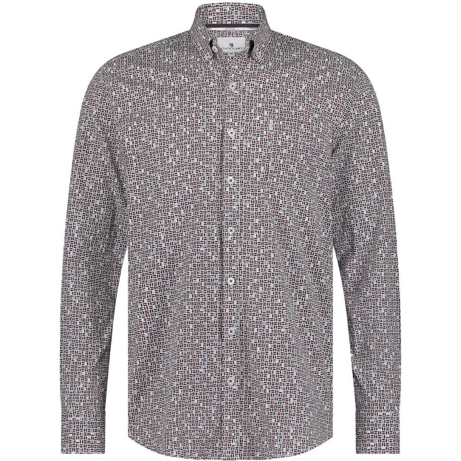 State Of Art Overhemd Print Multicolour Paars