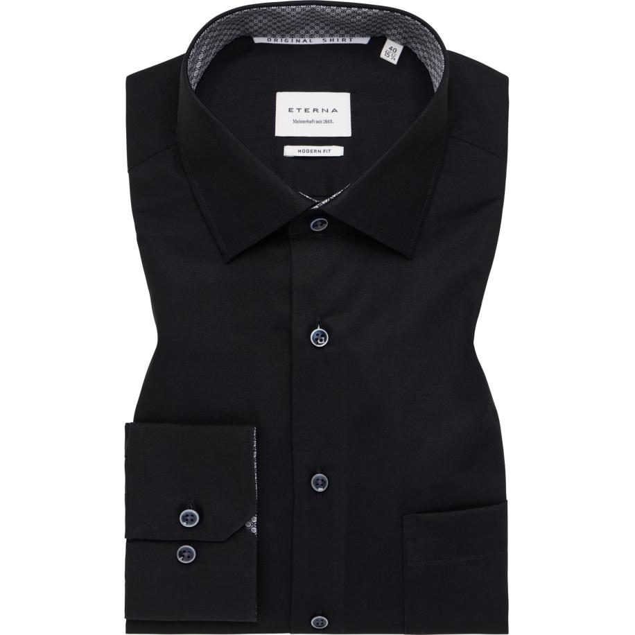 ETERNA Overhemd ML7 (72CM+) zwart Zwart