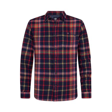 Petrol Industries Petrol Industries Overhemd beige / ultramarine blauw / lichtroze / rood