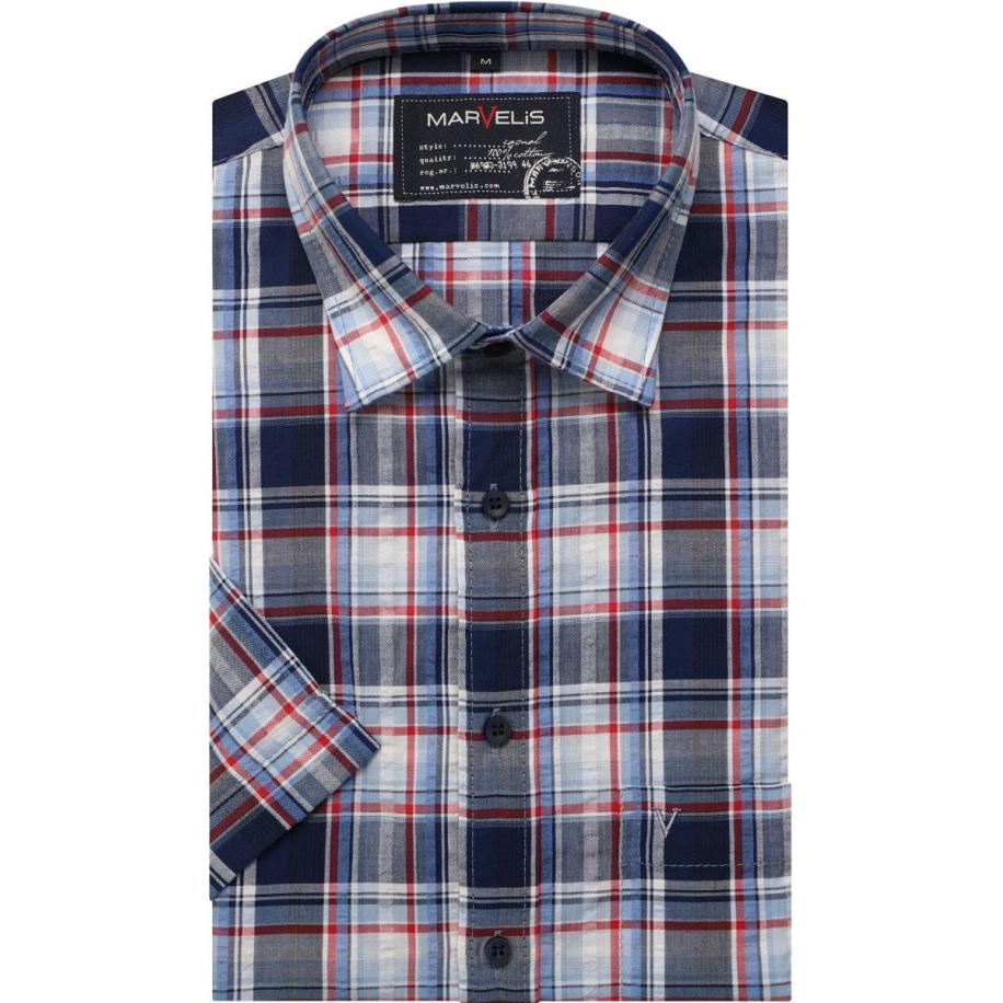 Marvelis Casual Overhemd Korte mouw rood Rood