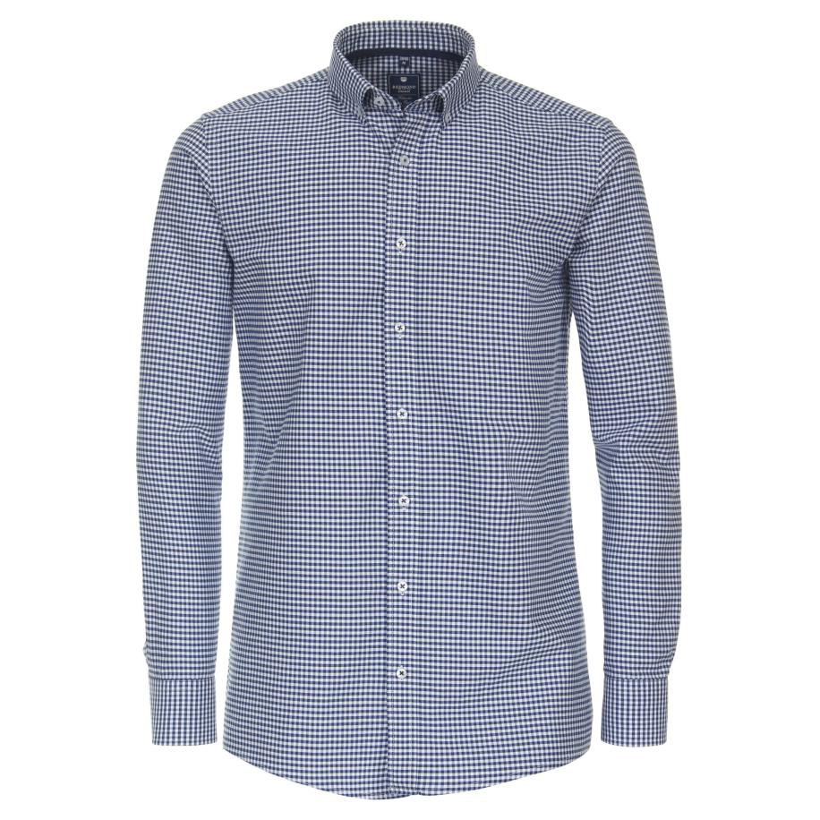 Redmond Casual Overhemd blauw, Ruit Blauw