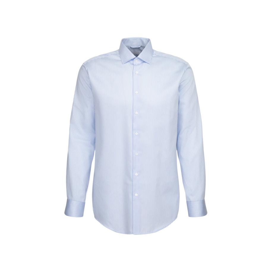 Seidensticker SEIDENSTICKER Zakelijk overhemd blauw denim / wit -