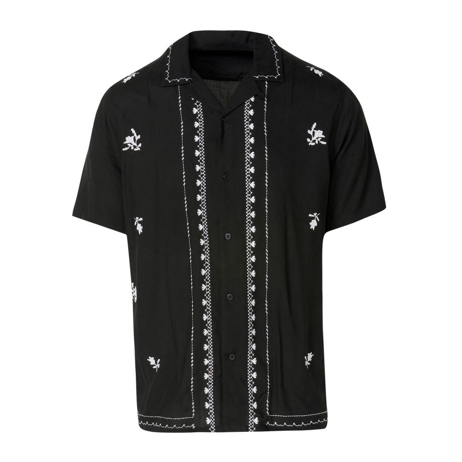 KOROSHI KOROSHI Overhemd zwart / wit -