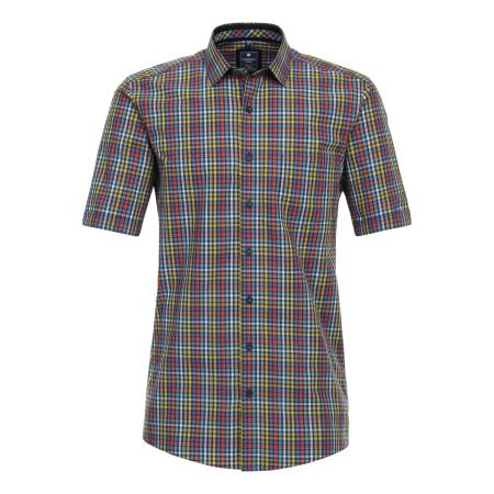 Redmond Casual Overhemd Korte mouw blauw