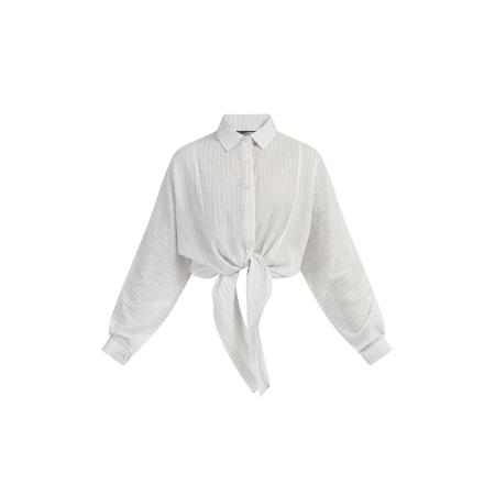 DreiMaster DreiMaster Vintage Blouse pastelblauw / goud / natuurwit