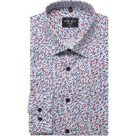 Marvelis Overhemd blauw/rood/wit, Motief