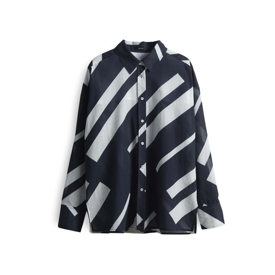 OPUS OPUS Blouse Fenlo nachtblauw / wit -