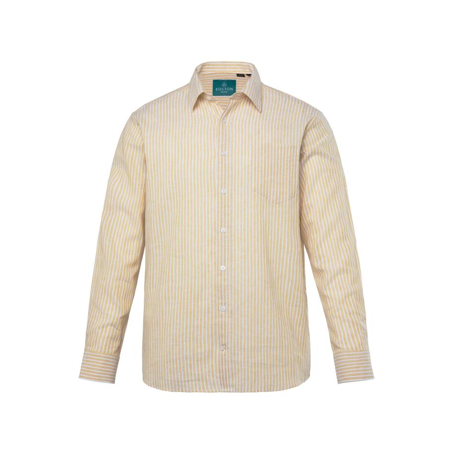 Boston Park Boston Park Overhemd geel / wit -