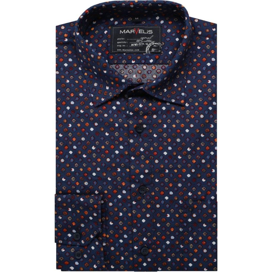 Marvelis Casual Overhemd rood, Motief Rood