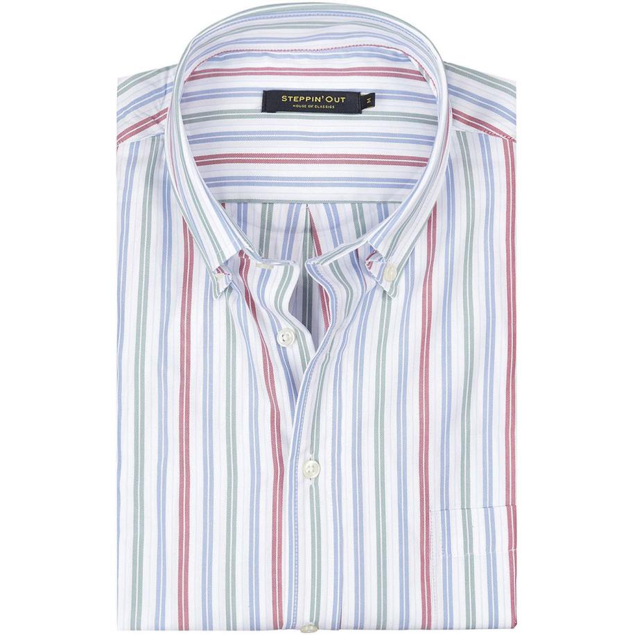 Steppin' Out Overhemd Oxford Streep Multicolour Multicolor