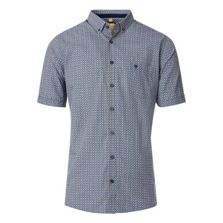 Redmond Casual Overhemd Korte mouw geel