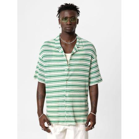 VAMOS CLO Overhemd groen / wit