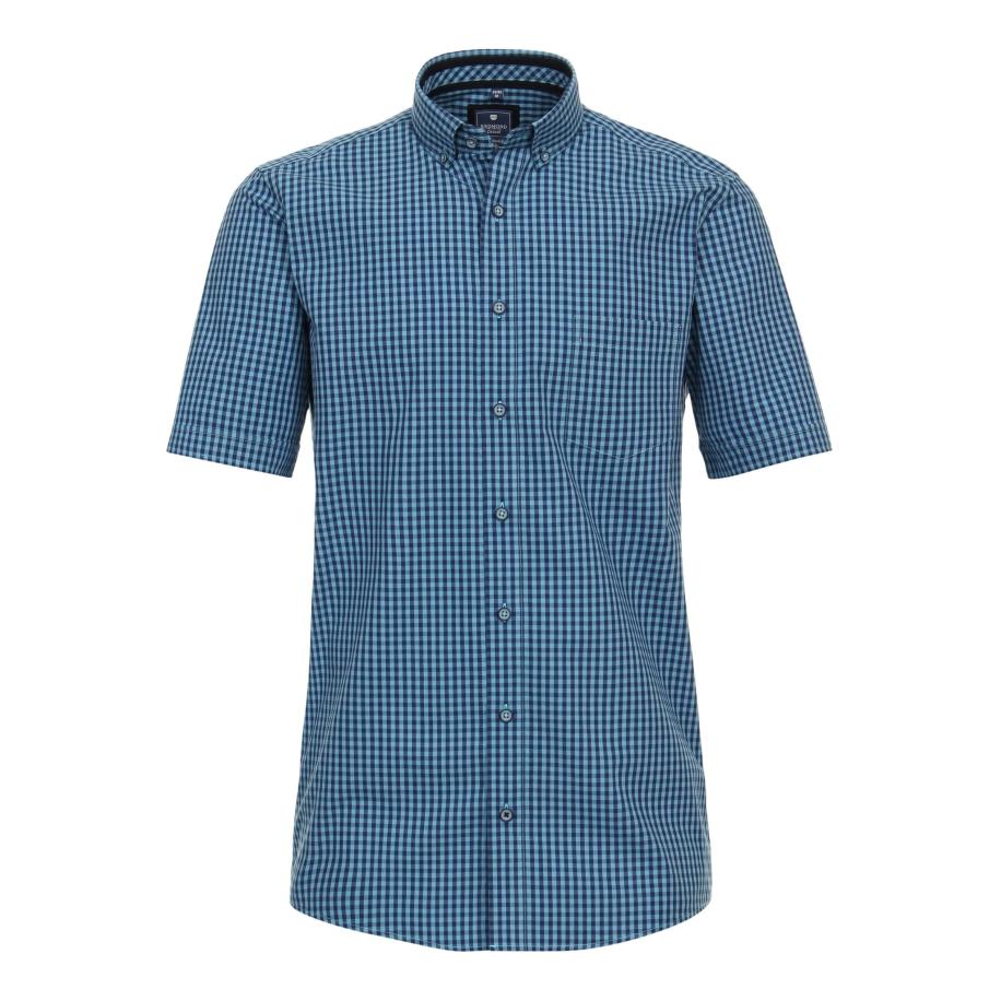 Redmond Overhemd Korte mouw blauw Blauw