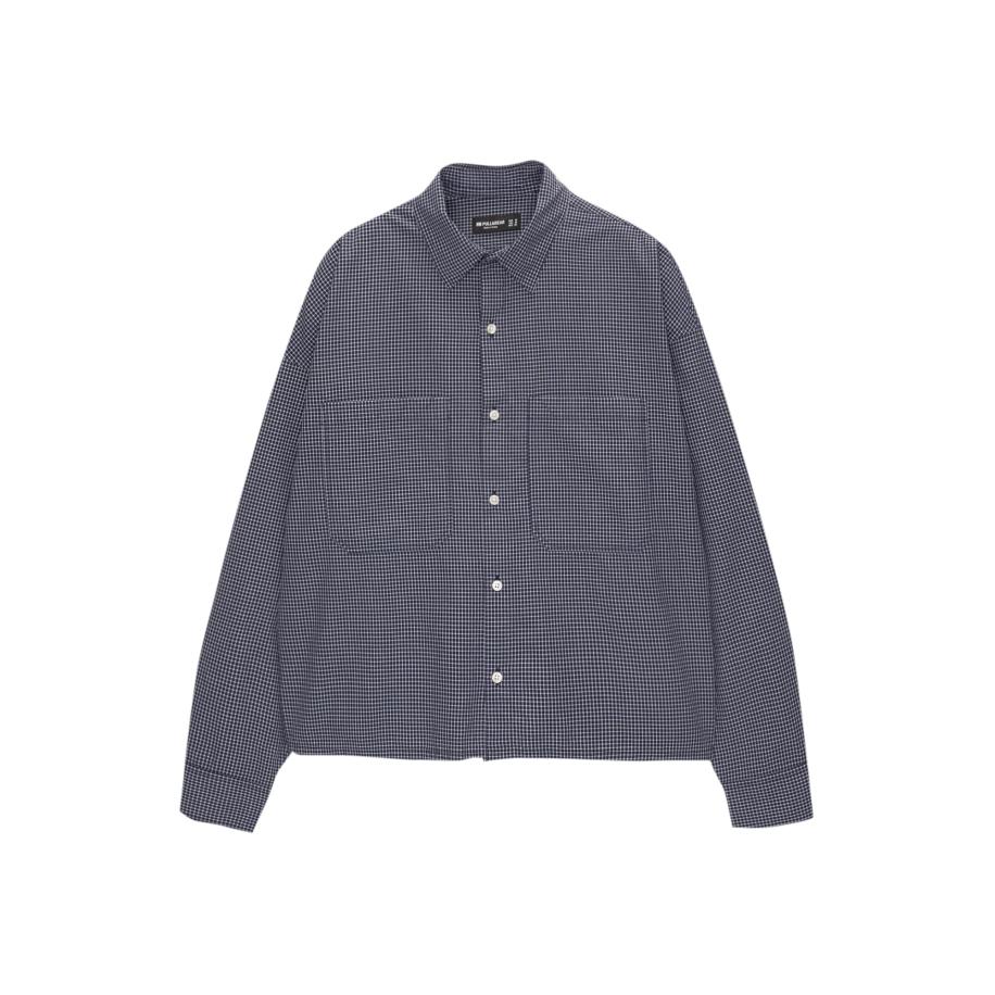 Pull&Bear Pull&Bear Overhemd navy / wit -