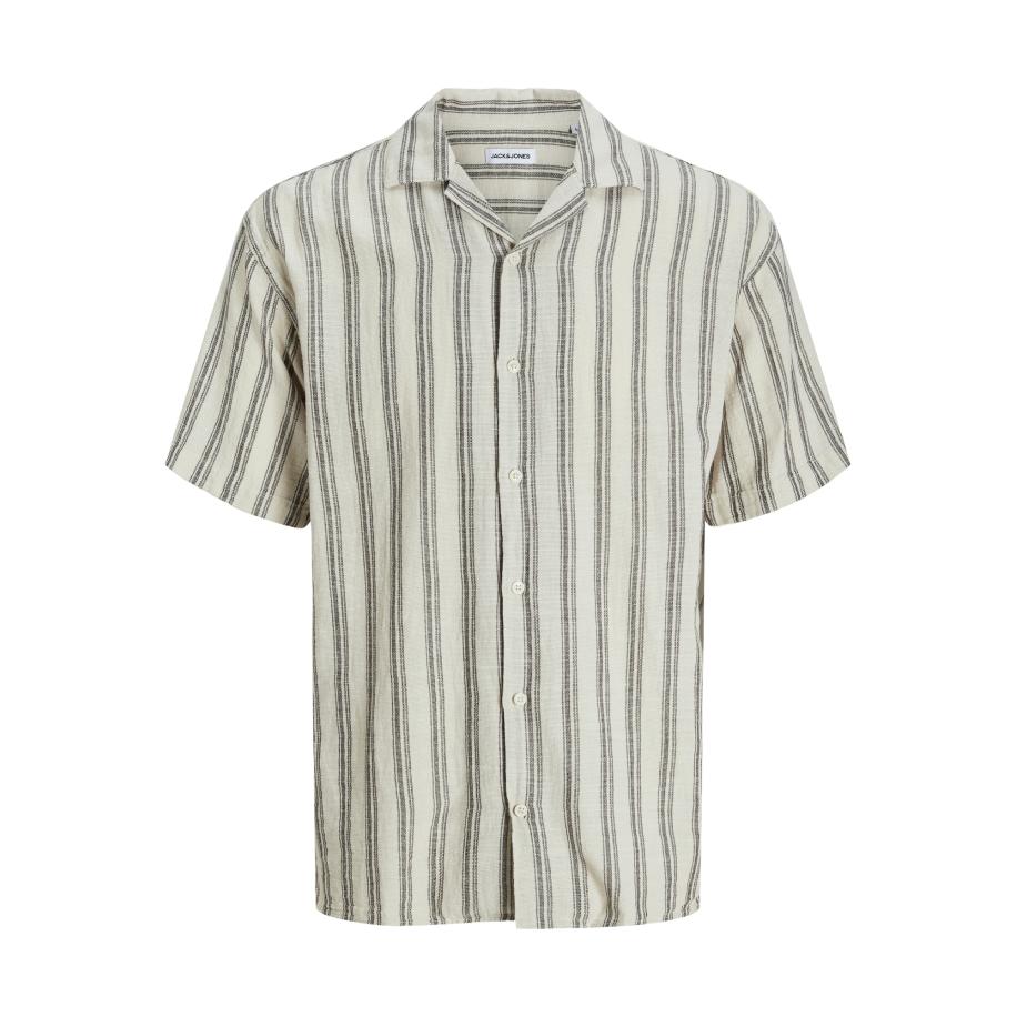 Jack & Jones JACK & JONES Overhemd JJEEnzo ecru / zwart -