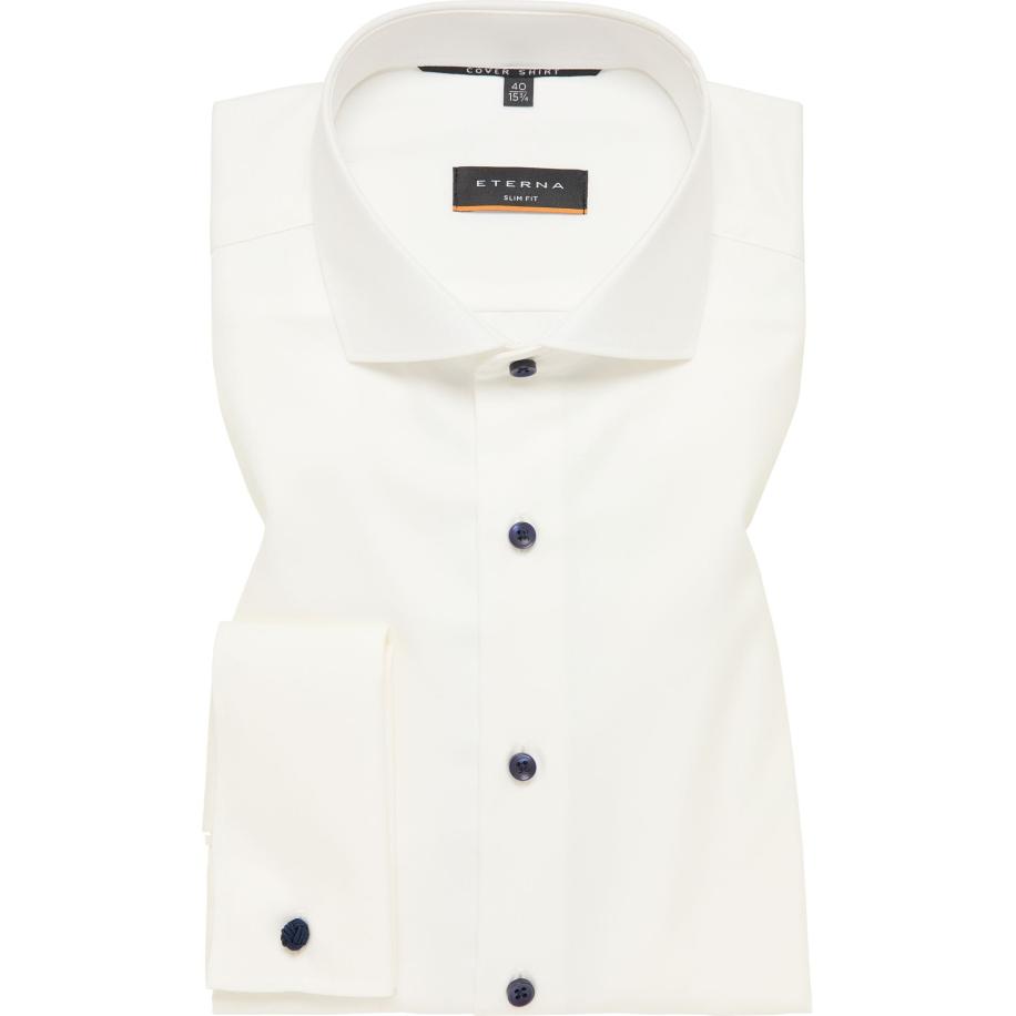 ETERNA Cover Shirt Overhemd beige, Effen Bruin