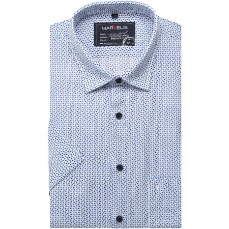 Marvelis Casual Overhemd Korte mouw blauw