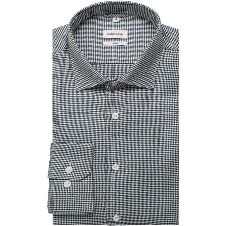 Seidensticker Overhemd blauw, Pied De Poule