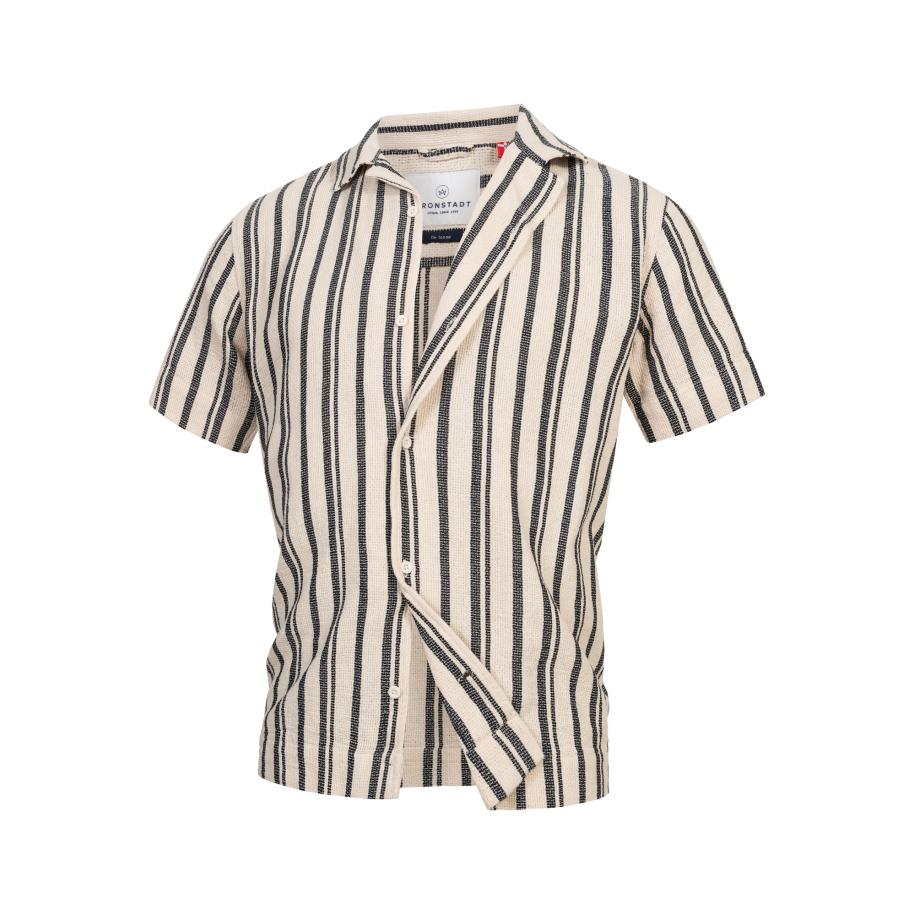 Kronstadt Kronstadt Overhemd Eager beige / nachtblauw -