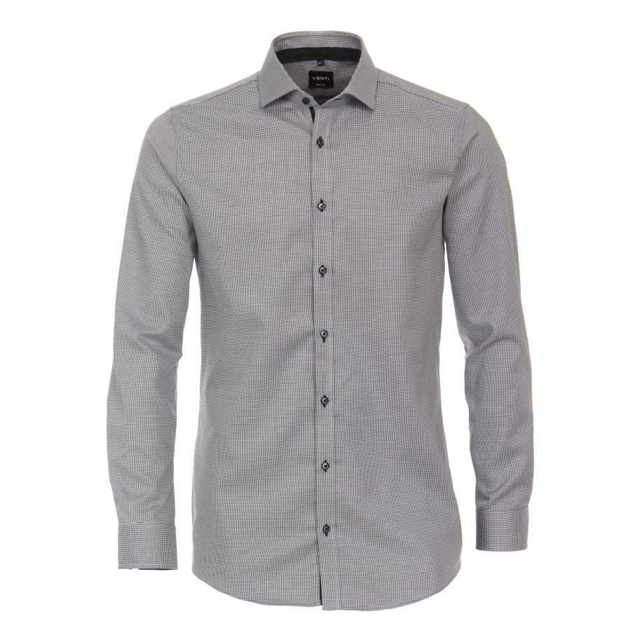 Venti Overhemd grijs, Pied De Poule Grijs