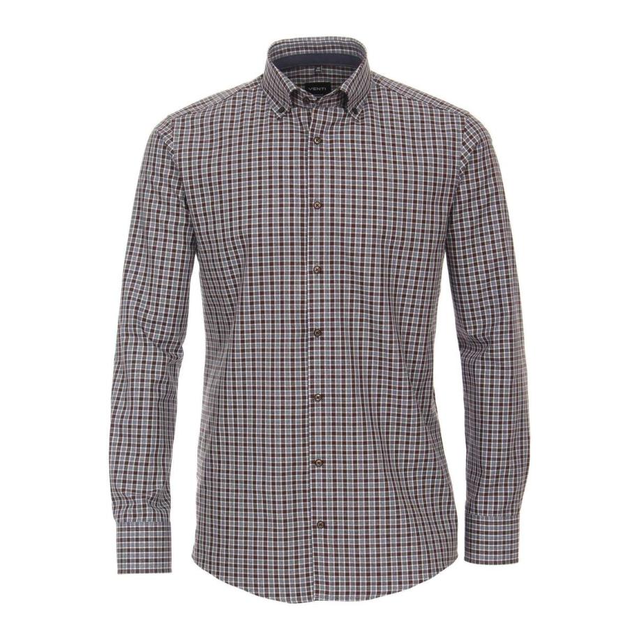 Venti Overhemd blauw, Ruit Blauw