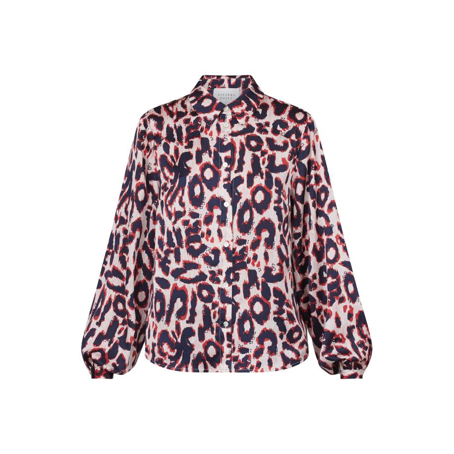 Sisters Point SISTERS POINT Blouse GADA crème / aubergine / rood -