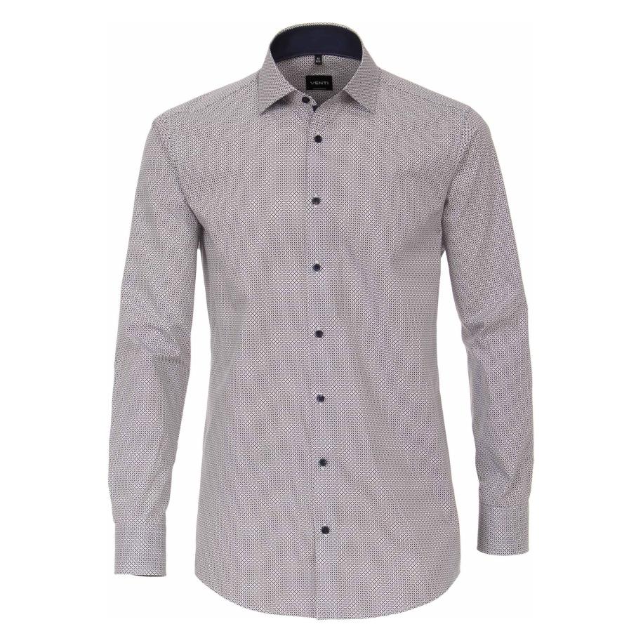 Venti Overhemd blauw, Bedrukt Blauw