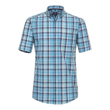 Redmond Casual Overhemd Korte mouw blauw