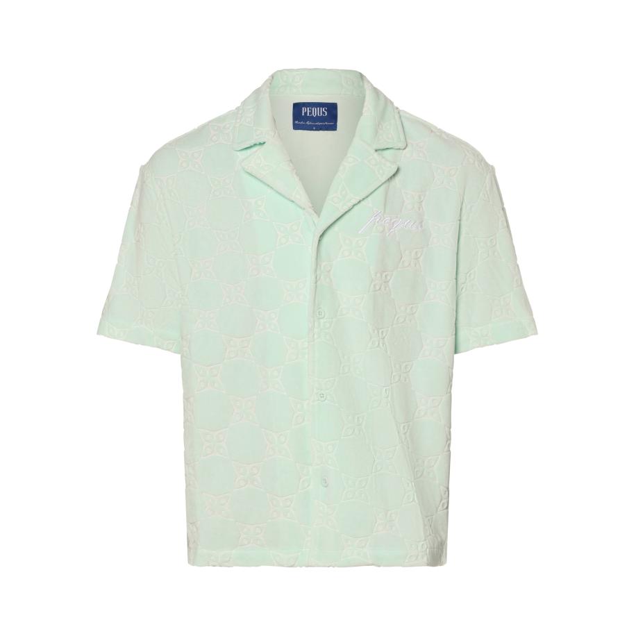 Pequs Pequs Overhemd mintgroen / wit -