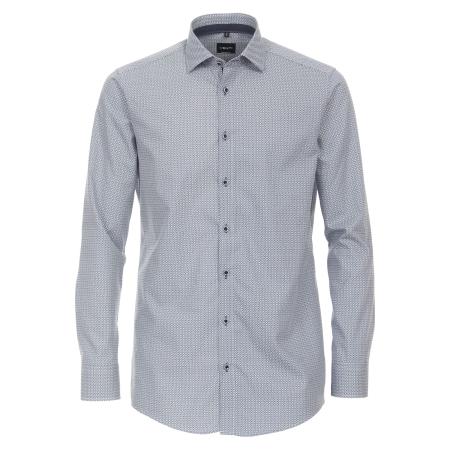 Venti Overhemd blauw, Bedrukt