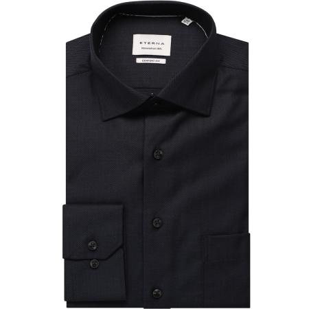 ETERNA Overhemd antraciet, Gestructureerd