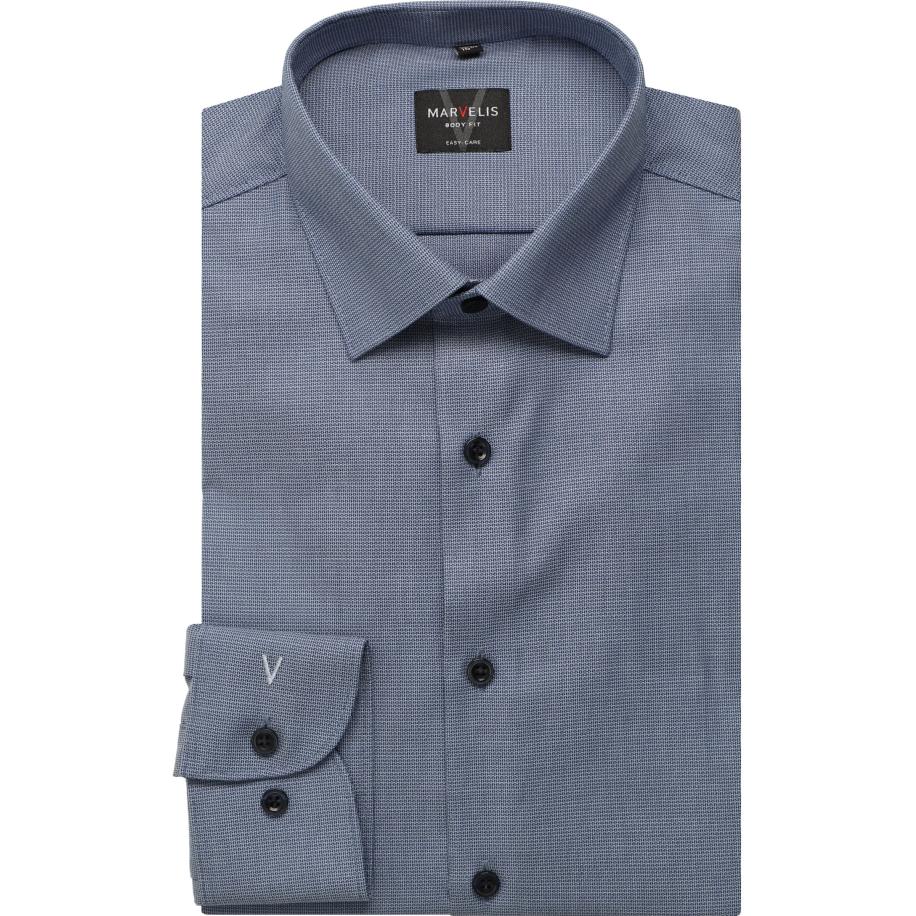 Marvelis Overhemd marine, Faux-uni Blauw